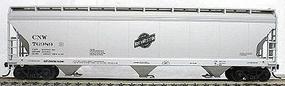 Accurail 47' 3-Bay Center Flow Covered Hopper Kit Chicago & NW HO Scale Model Train Freight Car #2061 Accurail 47' 3-Bay Center Flow Covered Hopper Kit Chicago & NW HO Scale Model Train Freight Car #2061
