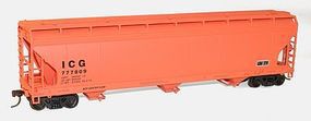 Accurail 47' 3-Bay Covered Hopper Illinois Central Gulf HO Scale Model Train Freight Car #20741 Accurail 47' 3-Bay Covered Hopper Illinois Central Gulf HO Scale Model Train Freight Car #20741
