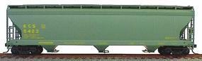 47' 3-Bay Covered Hopper Kansas City Southern HO Scale Model Train Freight Car #2077