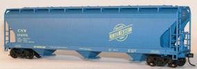 47' 3-Bay Center Flow Covered Hopper Chicago & NW HO Scale Model Train Freight Car #2085