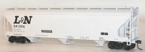 47' 3-Bay Covered Hopper Louisville & Nashville HO Scale Model Train Freight Car #2086