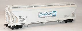 Accurail 47' 3-Bay Center-Flow Covered Hopper Florida Tile ACFX HO Scale Model Train Freight Car #2094 Accurail 47' 3-Bay Center-Flow Covered Hopper Florida Tile ACFX HO Scale Model Train Freight Car #2094