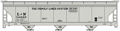 Accurail 3-Bay ACF Hopper Kit Louisville & Nashville HO Scale Model Train Freight Car #2107