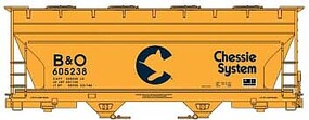 Accurail ACF 2-Bay Covered Hopper Chessie B&O HO Scale Model Train Freight Car Kit #2210