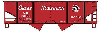 Accurail 55-Ton 2-Bay Hopper 3-Pack - Kit - Great Northern HO Scale Model Train Freight Car #23025
