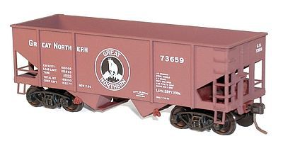 Accurail 55-Ton 2-Bay Hopper 3-Pack - Kit Great Northern HO Scale Model Train Freight Car #2354
