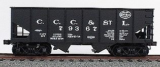 Accurail 55-Ton 2-Bay Hopper - Kit - Undecorated HO Scale Model Train Freight Car #2400