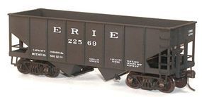 USRA 55-Ton 2-Bay Coal Hopper Kit - Erie (black) HO Scale Model Train Freight Car #2418