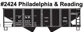55-Ton 2-Bay Hopper Kit Philadelphia & Reading #87267 HO Scale Model Train Freight Car #2424