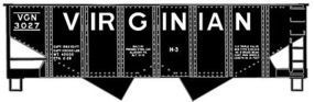 Virginian USRA 55-Ton Hopper Kit HO Scale Model Train Freight Car #2427