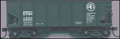 Accurail 2-Bay 55-Ton Open Hopper Kit Detroit, Toledo & Ironton HO Scale Model Train Freight Car #2523