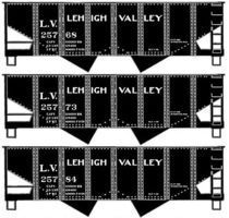 Accurail USRA 55-Ton 2-Bay Open Hopper 3-Pack Kit Lehigh Valley HO Scale Model Train Freight Car #25774 Accurail USRA 55-Ton 2-Bay Open Hopper 3-Pack Kit Lehigh Valley HO Scale Model Train Freight Car #25774