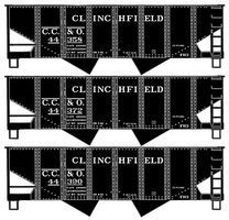 Accurail USRA Twin Hopper Clinchfield RR HO Scale Model Train Freight Car Set #25814 Accurail USRA Twin Hopper Clinchfield RR HO Scale Model Train Freight Car Set #25814