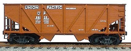 Accurail 55-Ton Wood Side Twin Hopper - Union Pacific (Oxide) HO Scale Model Train Freight Car #2710