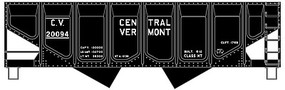 Accurail 55-Ton Panel Sided Twin Hopper Kit CV #20094 HO Scale Model Train Freight Car #2819