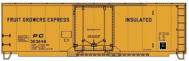 Accurail AAR 40 Insulated Plug-Door Boxcar Kit PC FGE #363648 HO Scale Model Train Freight Car #3136
