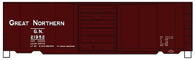 Accurail 40 PS-1 Boxcar kit Great Northern #21952 HO Scale Model Train Freight Car #3455