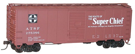 Accurail AAR 40 Single-Door Steel Boxcar - Kit - Santa Fe HO Scale Model Train Freight Car #35019