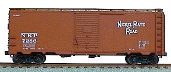 Accurail 40 Single-Door Steel Boxcar Kit Nickel Plate Road HO Scale Model Train Freight Car #3519
