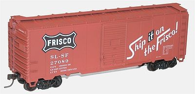 Accurail 40 Single-Door Steel Boxcar - Kit (Plastic) - Frisco HO Scale Model Train Freight Car #3544