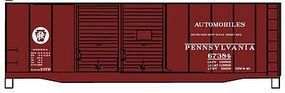 Accurail Pennsylvania 40' AAR Double Door Steel Boxcar Kit HO Scale Model Train Freight Car #3639 Accurail Pennsylvania 40' AAR Double Door Steel Boxcar Kit HO Scale Model Train Freight Car #3639