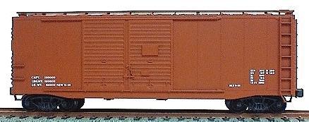 Accurail 40 Double-Door Box Car - Data Only (Oxide) HO Scale Model Train Freight Car #3699