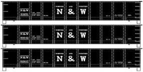 Accurail 41' AAR Steel Gondola 3-Pack Norfolk & Western HO Scale Model Train Freight Car #37204 Accurail 41' AAR Steel Gondola 3-Pack Norfolk & Western HO Scale Model Train Freight Car #37204
