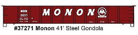 Accurail AAR 41' Steel Gondola Kit Monon #3837 (Boxcar Red) HO Scale Model Train Freight Car #37271 Accurail AAR 41' Steel Gondola Kit Monon #3837 (Boxcar Red) HO Scale Model Train Freight Car #37271