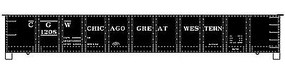 41'6'' AAR Steel Gondola Chicago Great Western HO Scale Model Train Freight Car #3761