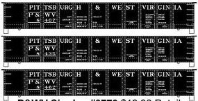 Accurail HO 41'SteeL Gondola P&WV 3#S Accurail HO 41'SteeL Gondola P&WV 3#S