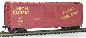 Accurail 40' Combination Door Steel Boxcar Kit Union Pacific #110189 (Boxcar Red, yellow, Be Specific Slogan) Accurail 40' Combination Door Steel Boxcar Kit Union Pacific #110189 (Boxcar Red, yellow, Be Specific Slogan)