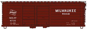 Accurail 40' Rib-Side Double Door Boxcar Kit Milwaukee Road 6735 HO Scale Model Train Freight Car #3983