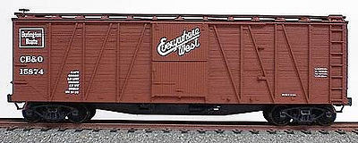 Accurail 40 Wood Outside-Braced Boxcar Kit CB&Q HO Scale Model Train Freight Car #4312