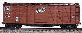 Accurail 40' Wood Outside-Braced Boxcar Kit CB&Q HO Scale Model Train Freight Car #4312 Accurail 40' Wood Outside-Braced Boxcar Kit CB&Q HO Scale Model Train Freight Car #4312
