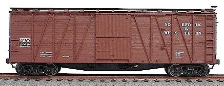 Accurail 40 Wood Outside-Braced Boxcar Kit Norfolk & Western HO Scale Model Train Freight Car #4314