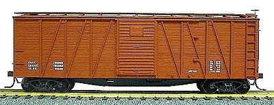 Accurail 40 Wood Outside-Braced Boxcar Kit Data Only (Oxide) HO Scale Model Train Freight Car #4599