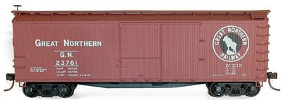 Accurail 40 Double-Sheathed Wood Boxcar Kit Great Northern HO Scale Model Train Freight Car #46044