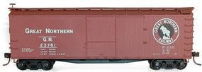 Accurail 40' Double-Sheathed Wood Boxcar Kit Great Northern HO Scale Model Train Freight Car #46044 Accurail 40' Double-Sheathed Wood Boxcar Kit Great Northern HO Scale Model Train Freight Car #46044