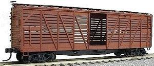 Accurail 40 Wood Stock Car - Kit (Plastic) - Undecorated HO Scale Model Train Freight Car #4700