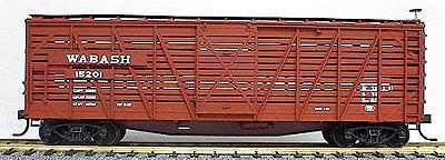 Accurail 40 Wood Stock Car - Kit (Plastic) - Wabash HO Scale Model Train Freight Car #4706