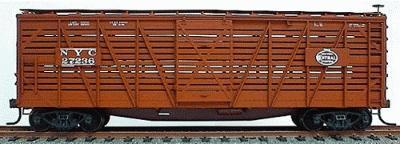 Accurail 40 Wood Stock Car - Kit (Plastic) - New York Central HO Scale Model Train Freight Car #4713
