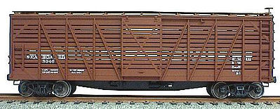 Accurail 40 Wood Stock Car Kit (Plastic) Seaboard (Mineral Red) HO Scale Model Train Freight Car #4716