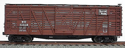 Accurail 40 Wood Stock Car - Kit (Plastic) - Boston & Maine HO Scale Model Train Freight Car #4717