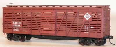 Accurail 40 Wood Stock Car - Kit (Plastic) - Erie HO Scale Model Train Freight Car #4729