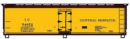 Accurail 40 Wood Reefer kit (Early) Illinois Central #54872 HO Scale Model Train Freight Car #4909