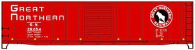 50' Riveted Steel Boxcar Kit Great Northern HO Scale Model Train Freight Car #5034
