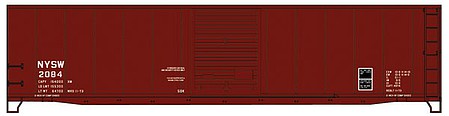Accurail 50 Single Door Riveted Side Boxcar Kit NYSW #2084 HO Scale Model Train Freight Car #5036