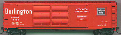 Accurail 50 Steel Double-Door Boxcar Kit C, B,&Q HO Scale Model Train Freight Car #5207