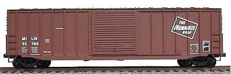Accurail 50 Exterior Post Boxcar Kit Milwaukee Road HO Scale Model Train Freight Car #5623