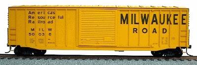 Accurail 50 Exterior Post Boxcar - Kit (Plastic) Milwaukee Road HO Scale Model Train Freight Car #5631